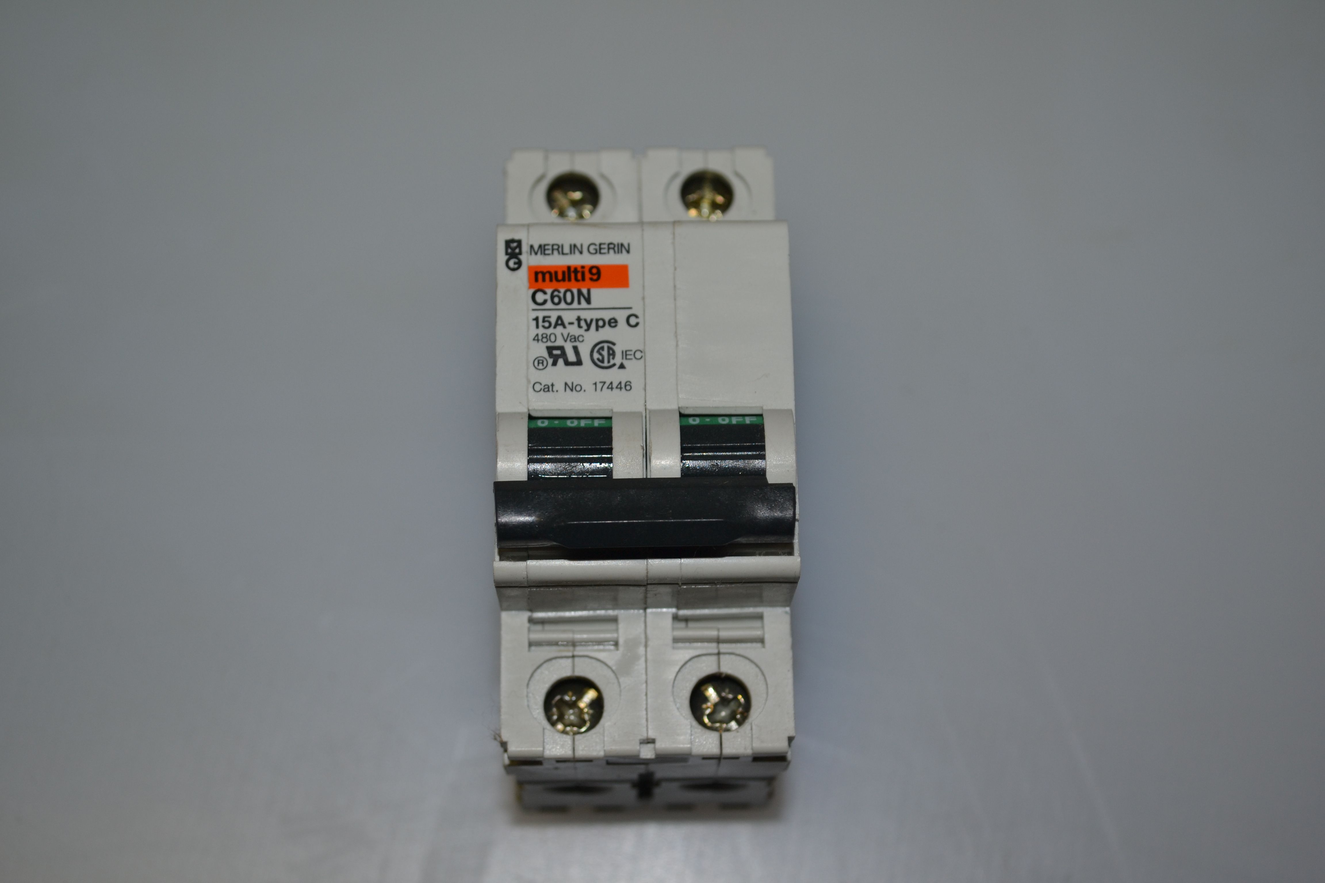 MERLIN GERIN C60N 15A-TYPE D 2 POLES