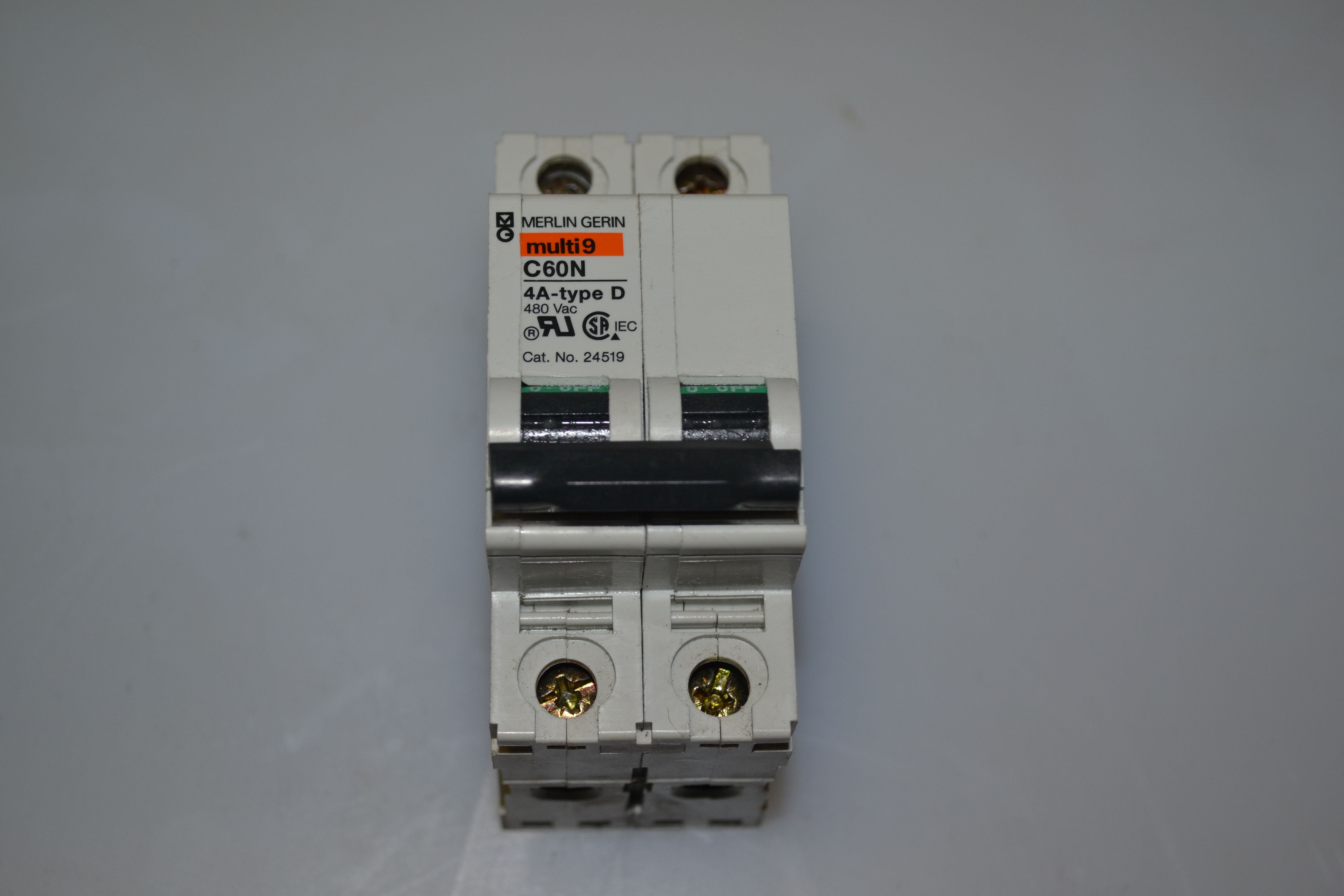MERLIN GERIN C60N 4A-TYPE D 2 POLES