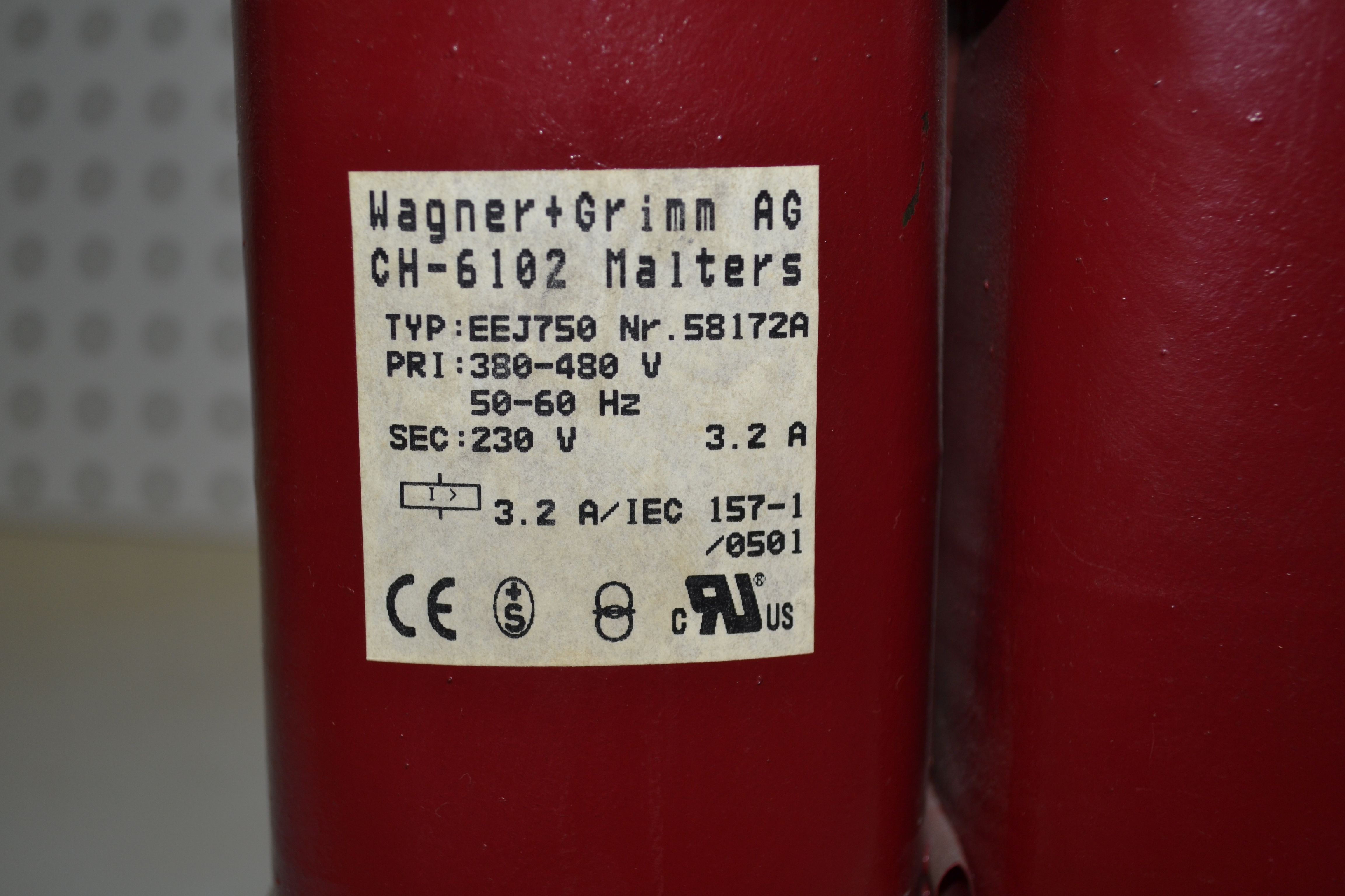 WAGNER GRIMM CH-6102 EEJ750 480 TO 230V